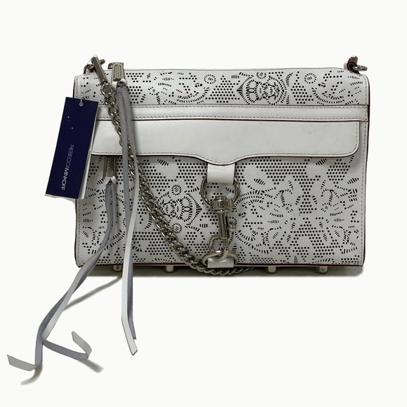 Rebecca Minkoff Mac White Perforated Crossbody - Picture 1 of 8